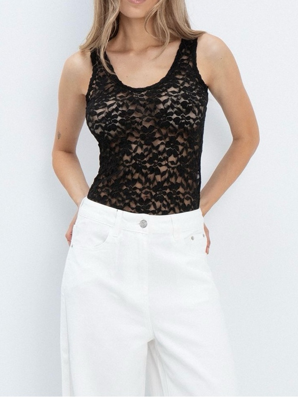 VTG Victoria's Secret Lace Tank